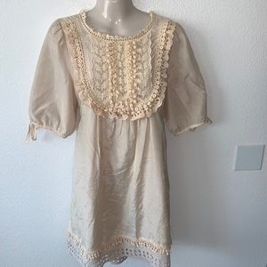 Hazel Cream Lace Mini Dress